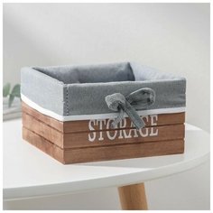 Корзина для хранения «Scandic», коричневый, 15 x 15 x 9 см Вселенная Порядка