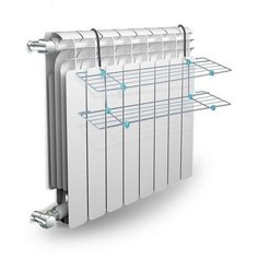 Сушилка для белья на радиатор, серебристая, 65 x 34 x 36 см Вселенная Порядка