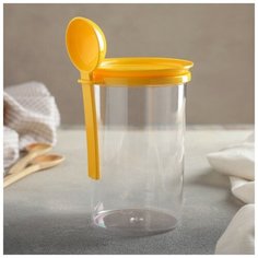 Банка для сыпучих продуктов, с ложкой, 0,7 л, 10 х 11 х 15 см Вселенная Порядка