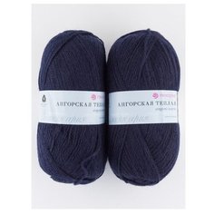 Пряжа Пехорка Ангорская тёплая 2, 40 % шерсть, 60 % акрил, 100 г, 480 м, 2 шт., 571 синий