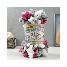 Пряжа Alize Puffy color, 100 г, 9 м