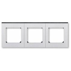 Рамка 3п ABB2CHH015030A6070 Levit, серебро/дымчатый черный