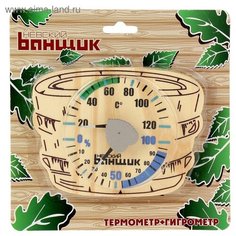 Термометр + гигрометр Невский банщик "Шайка" (683775)