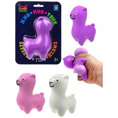 Крутой замес. Игрушка антистресс "Лама" 3 цвета блистер 19х14 см арт.Т20329