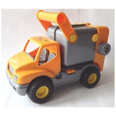 Машинки Полесье "КонсТрак", автомобиль коммунальный оранжевый (в сеточке)