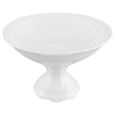 Ваза для фруктов Соната Белоснежная классика на ножке, 23 см, Leander