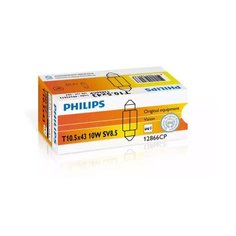 Лампа Festoon T10.5X43 12V 10W SV8.5, PHILIPS, 12866CP