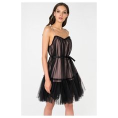 Платье T-Skirt SS17-28-0370-FS женское Цвет Черный Черный/нюд Однотонный р-р 42 S
