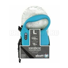 ALCOTT WANDERER рулетка (лента) L/5м/50кг (голубой)