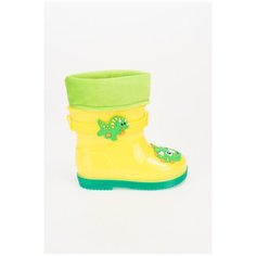 Резиновые сапоги с динозавром EWA_307-11_yellow Желтый 23 Kenka