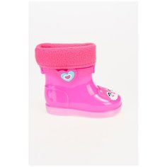 Резиновые сапоги с зайчиком EWA_307-12_fuxia Розовый 24 Kenka