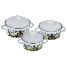 Набор посуды Лысьва 124АП2 4 Старый город Лысьвенские эмали