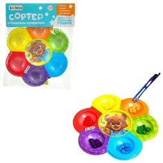 Zabiaka. Сортер на 6 цветов "Мишкины конфетки" с пинцетом арт.4004710