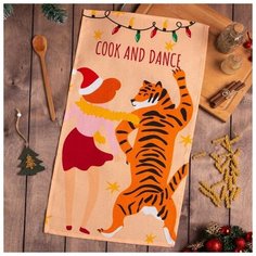 Полотенце "Доляна" Cook and dance 35х60 см,100% хлопок 160 г/м2 7087537