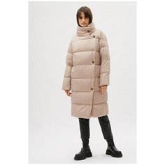 Пальто с объемным воротником-стойкой WDL 210502 Бежевый 48 Conso Wear