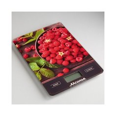 Весы Настольные Электрон Сочная Малина 5КГ 21,5Х15СМ Аксинья (12) КС-6502 .