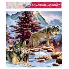 Центрум. Алмазная мозаика 40х50 см арт.87114 "Волки" без подрамника, частичная выкладка Centrum