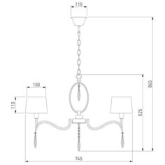 Подвесная люстра Eurosvet Madera 10127/8 хром/прозрачный хрусталь Strotskis Smart