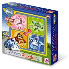 Origami. Robocar Poli Пазл 4в1 9-16-25-36 эл. "Герои" арт.00228