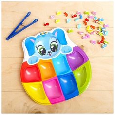 Zabiaka. Сортер на 8 цветов "Радужные зайчики" с пинцетом арт.4004712