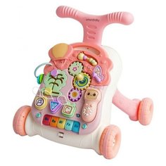 Каталка-ходунки Amarobaby Study Walker 3 в 1 (AMARO-24SW) розовый/белый