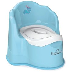 KidWick горшок Королевский с крышкой голубой/белый
