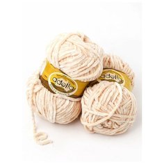 Пряжа Dolly Velour, (2 мотка), 93м. 100г., Adelia, №03 св.бежевый