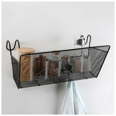 Полка подвесная «Loft», черный, 37 x 17 x 22 см Вселенная Порядка