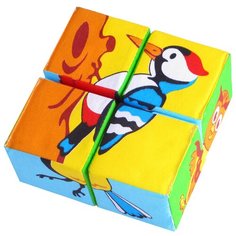 Мякиши "Кубики Собери картинку.Птицы" 4 кубика арт.239 /688/40