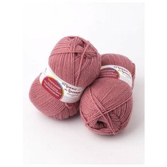 Пряжа из троицка "Подмосковная" (2 мотка), 250м. 100г, 21-Брусника Троицкая камвольная фабрика