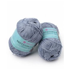 Пряжа Виртуозная (2 мотка), 333м. 100гр., пехорка, 174-Стальной