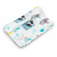 Пеленка муслиновая Amarobaby Rainbow Лес 125х115