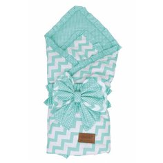 Одеяло на выписку AmaroBaby Zig Zag мята
