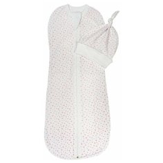 Пеленка (кокон на молнии) с шапочкой Amarobaby (Soft Hugs) 68/74 Звезды розовые