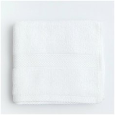 Полотенце банное, купальное для тела, лица, рук AMARO HOME махровое 40*71 белый