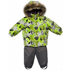 Комплект с полукомбинезоном KERRY Zoomy K17415 (4320/5077/6900) размер 74, салатовый/серый