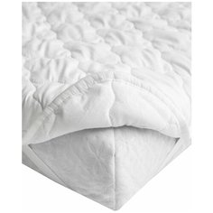 Наматрасник стёганный AMARO HOME Comfort Line 140х200, с резинками по углам, белый