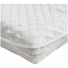 Наматрасник стёганный AMARO HOME Comfort Line ультрастеп 180х200, с резинками по углам, белый Amarobaby