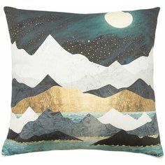 Подушка декоративная AMARO HOME Nice touch 40х40 (Горы), изумруд