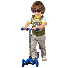 Самокат (кикборд) трехколесный Amarobaby Neostick голубой