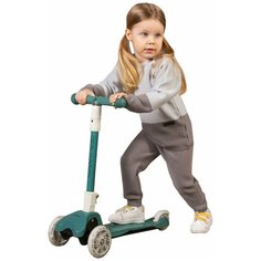 Самокат (кикборд) трехколесный Amarobaby City Move синий/серый