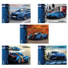 Альбом для рисования А4, 32л Hatber "Supercar" (100 г/кв.м, 205х290мм, спираль) 15шт. (32А4Всп)
