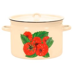 Кастрюля Лысьвенские эмали С-1620/4Рб, 7 л, малинка