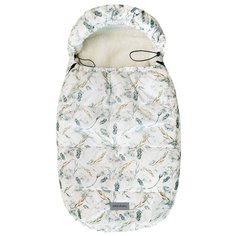 Конверт зимний меховой AMAROBABY Колос, белый, 105 см.