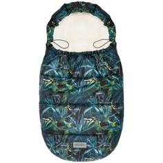 Конверт зимний меховой AMAROBABY Тропики, черный, 105 см.