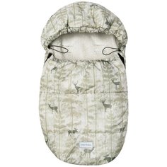 Конверт зимний меховой AMAROBABY Олени, бежевый, 85 см.
