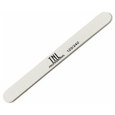 TNL Пилка для ногтей тонкая 120/240 белая