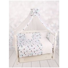 Amarobaby бортик в кроватку Exclusive Soft Collection Треугольники серый
