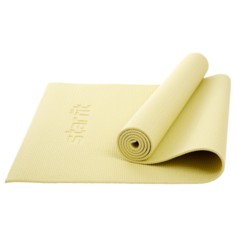 Коврик для йоги и фитнеса Core FM-101 173x61, PVC, желтый пастель, 0,6 см, Starfit