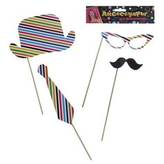 Аксессуары для фотосессии на палочке в полоску Сималенд